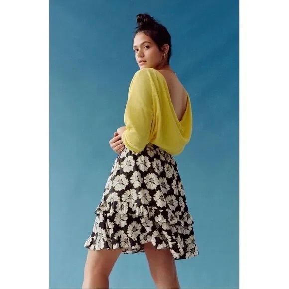 Anthropologie Maeve Kasi Pullover Top size XL low back waffle knit ribbed - Picture 7 of 9